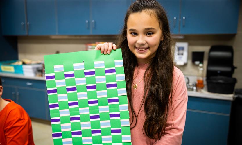 Students make kente cloths